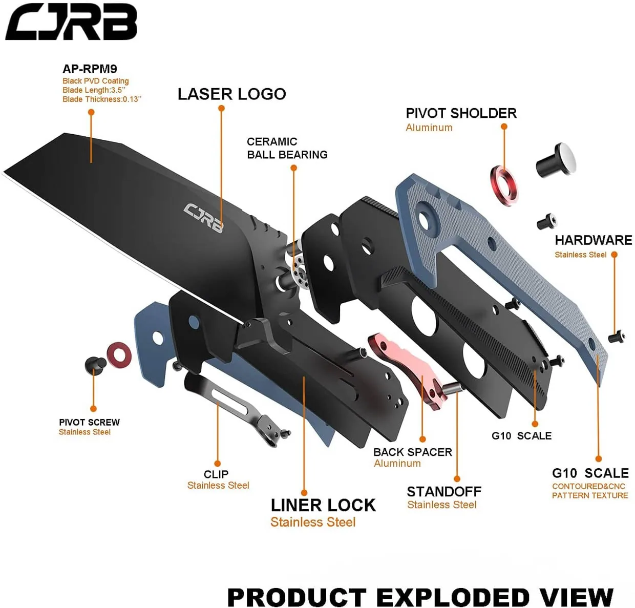 CJRB Cutlery Tigris Folding Knife