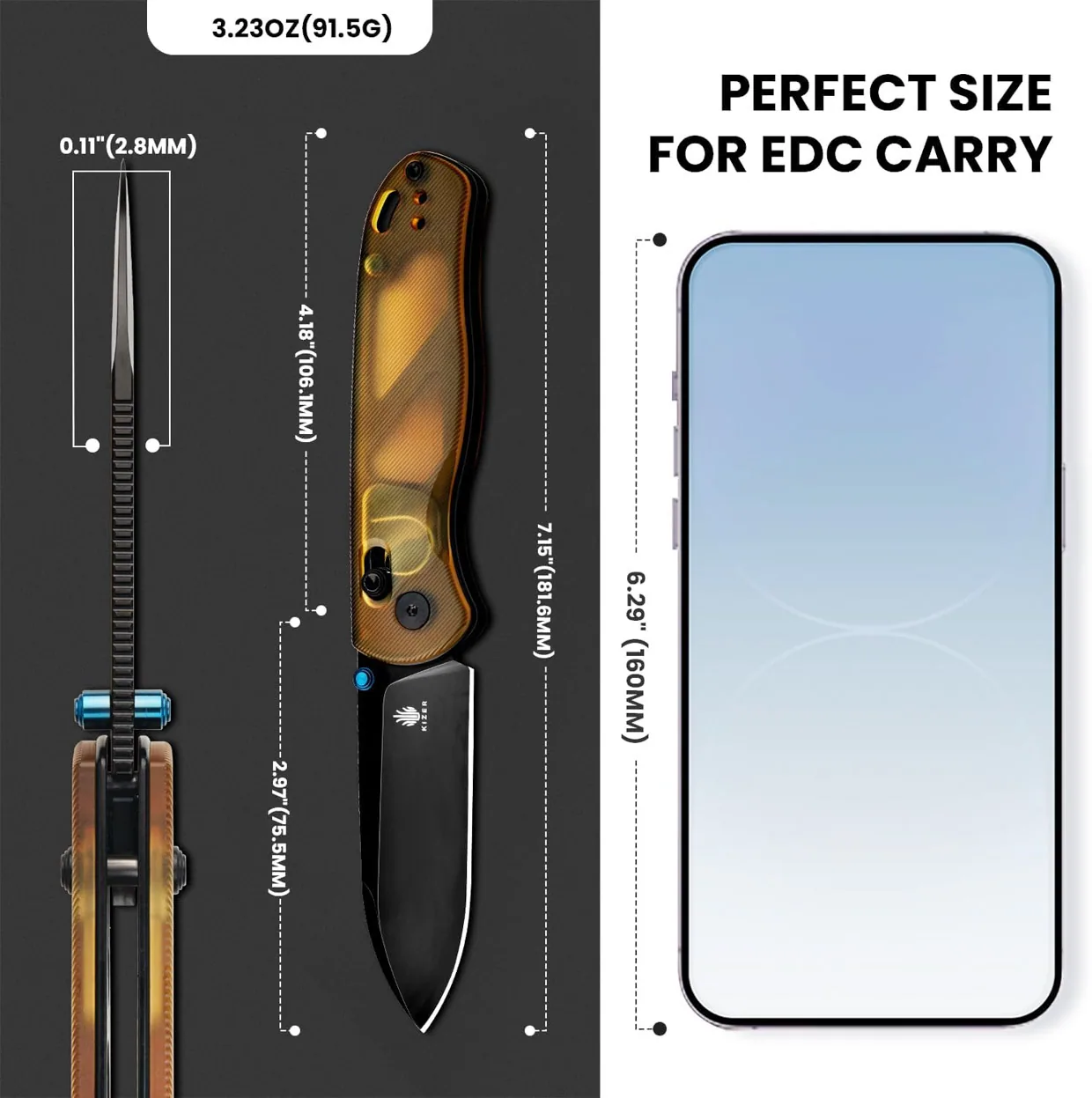 Kizer Drop Bear PEI Pocket Knife