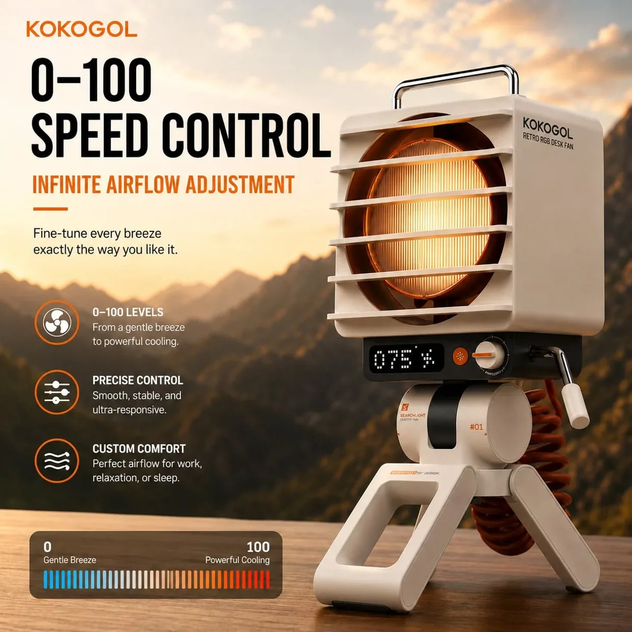 AirPixel Retro RGB Desk Fan