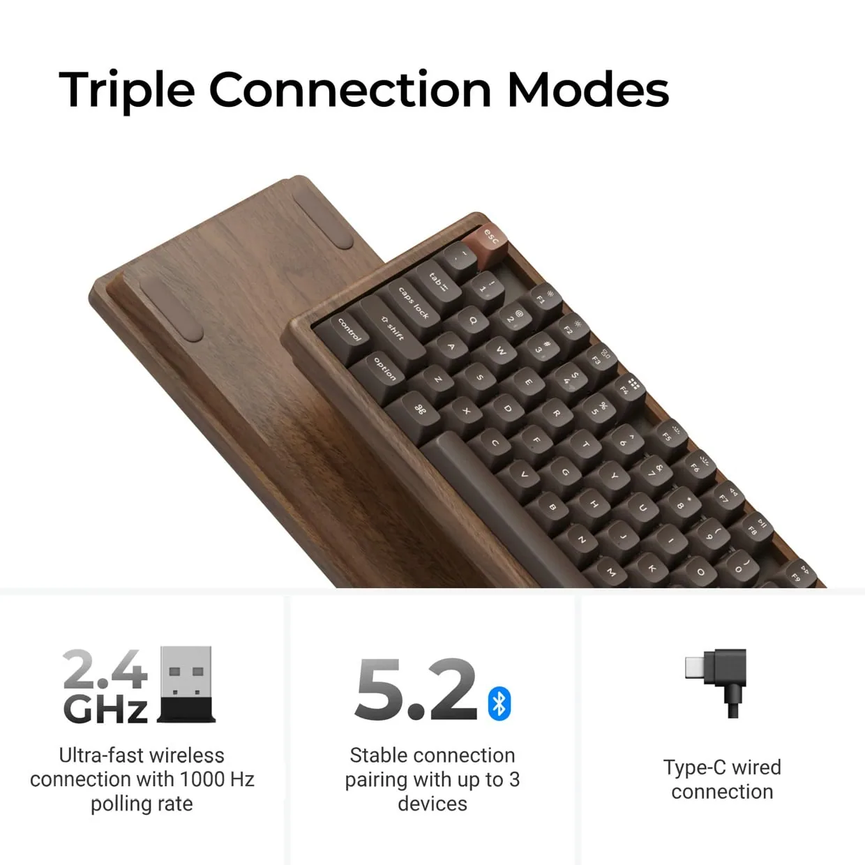 Keychron K8 All-Wood Wireless Keyboard