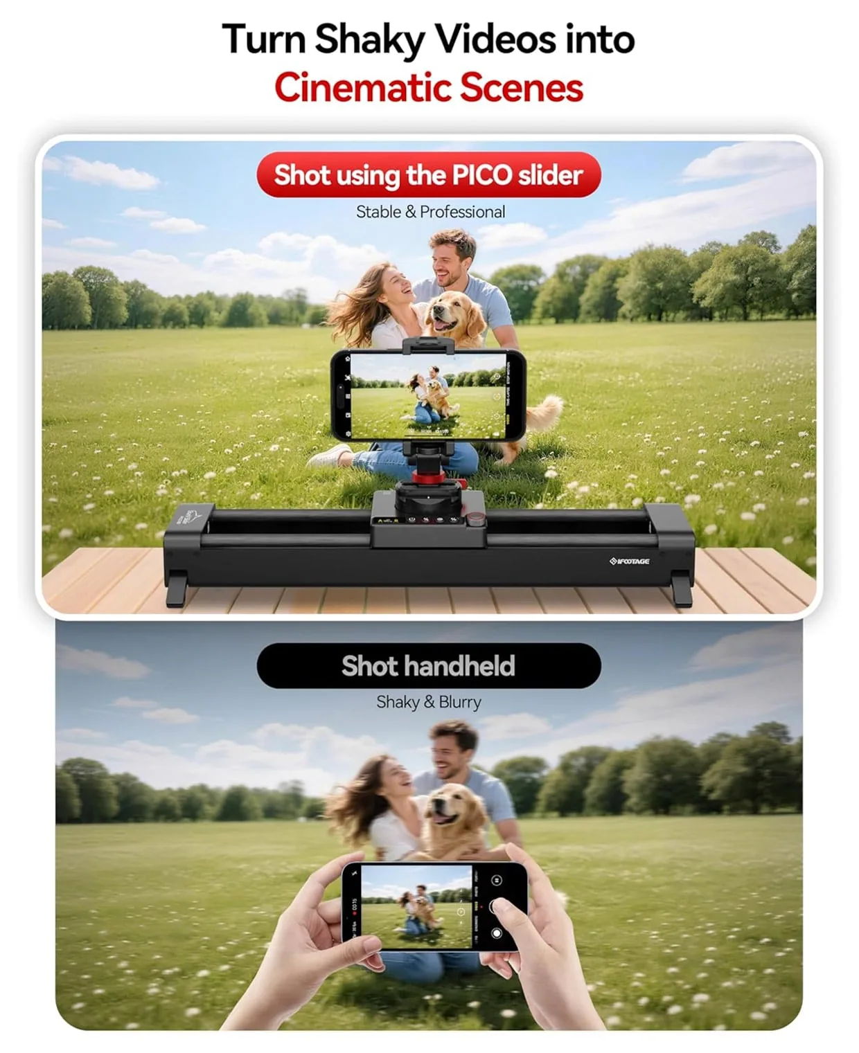 IFOOTAGE Pico Pro Phone + Action Camera Slider