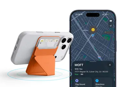 Moft Trackable MagSafe Wallet + Phone Stand
